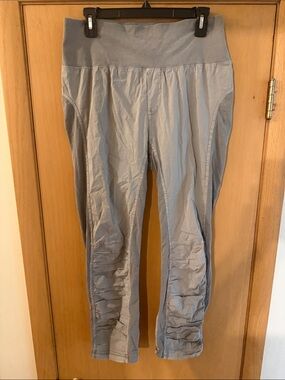Wearables XCVI Women’s High Rise Ruched Cropped Pants New Gray Size XL